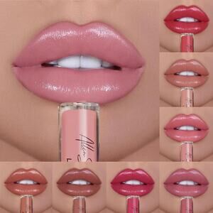 Allen Shaw 12 Color Cream Lip Gloss, Non-Stick to Cup, Waterproof, Non-Fading,